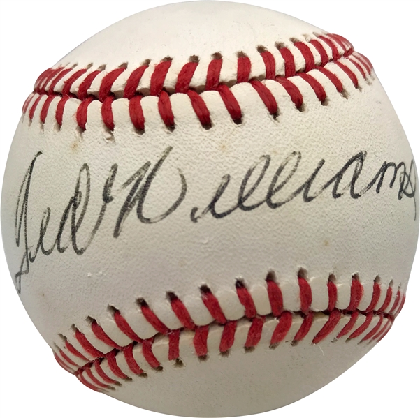 Ted Williams Signed Near-Mint OAL Baseball (JSA)