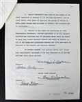 RARE Howard Hughes Superbly Signed 5-Page 1955 Loan Contract (PSA/DNA)