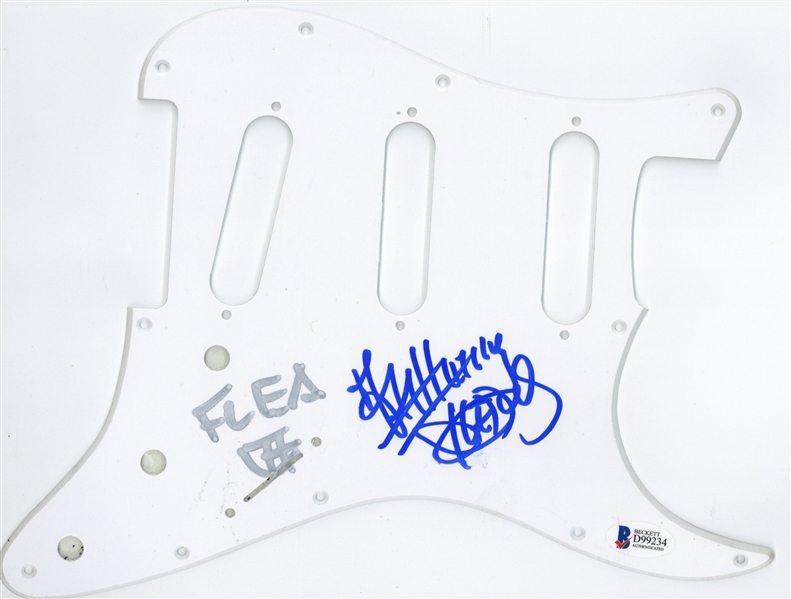 Red Hot Chili Peppers: Flea & Anthony Kiedis Dual Signed Stratocaster Pickguard (Beckett/BAS)