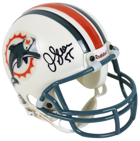 Junior Seau Signed Miami Dolphins Mini Helmet (JSA)