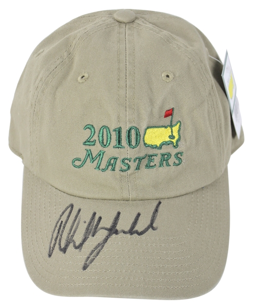 Phil Mickelson Signed 2010 Masters Hat (Masters Champion)(BAS/Beckett)