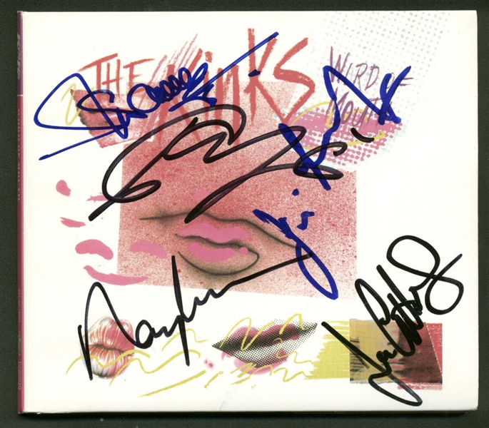 The Kinks Group Signed "Word of Mouth" CD Cover w/ 5 Signatures (Beckett/BAS Guaranteed)