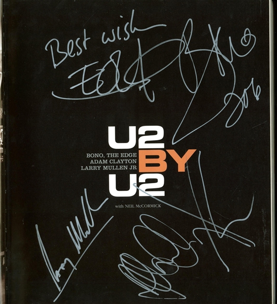 U2 Group Signed "U2 by U2" Hardcover Book w/ All Four Members! (JSA)