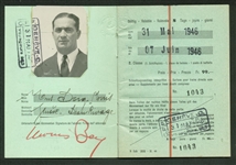 Moe Berg ULTRA-RARE Signed European Passport While Working As An American Spy! (Beckett/BAS Guaranteed)