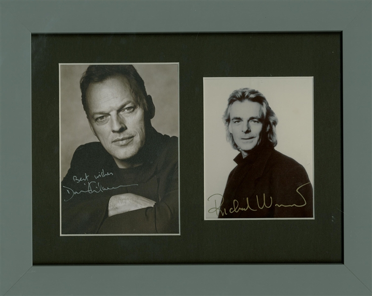 Pink Floyd: David Gilmour & Richard Wright Signed Photographs 11" x 14" Display (PSA/DNA)