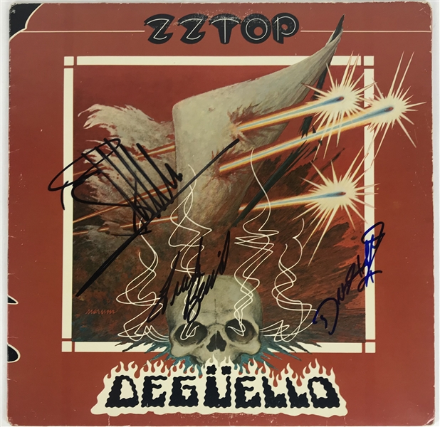 ZZ Top Group Signed & Framed "Degüello" Album w/ All 3 Members! (Beckett/BAS Guaranteed)