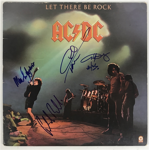 AC/DC Group Signed "Let There Be Rock" w/ 4 Signatures! (REAL/Epperson)