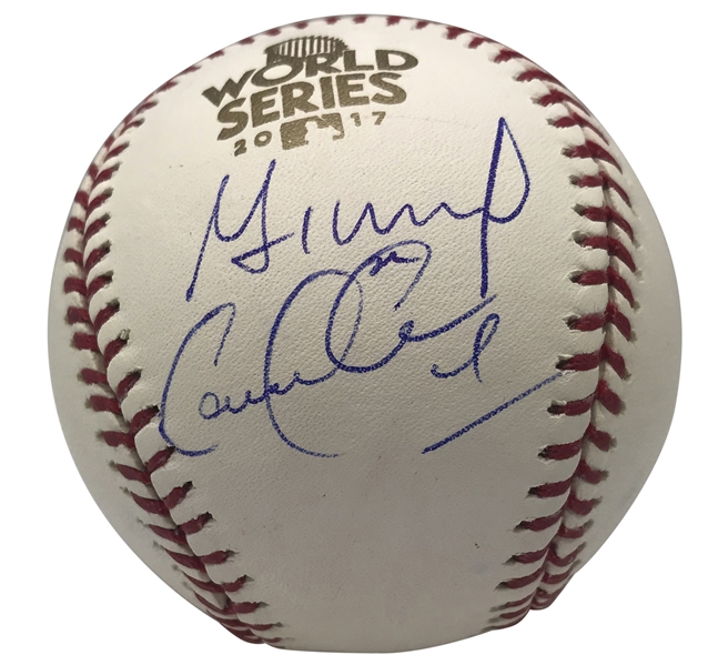 Jose Altuve & Carlos Correa Signed 2017 World Series Baseball (PSA/DNA)