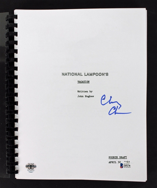 Chevy Chase Signed "National Lampoons Vacation" Script (BAS/Beckett)