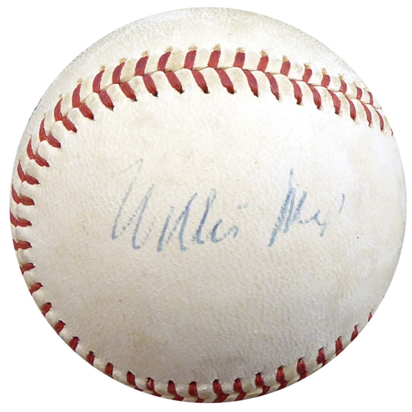Willie Mays Vintage Signed ONL (Giles) Baseball (BAS/Beckett)
