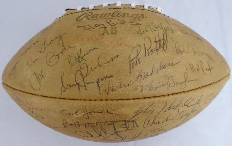 1965 Pro Bowlers Multi-Signed Rawlings Official Football w/ 58 Sigs incl. Unitas & Brown (BAS/Beckett)