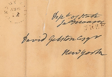 President James Monroe Near-Mint Signed Free Frank Envelope (Beckett/BAS)