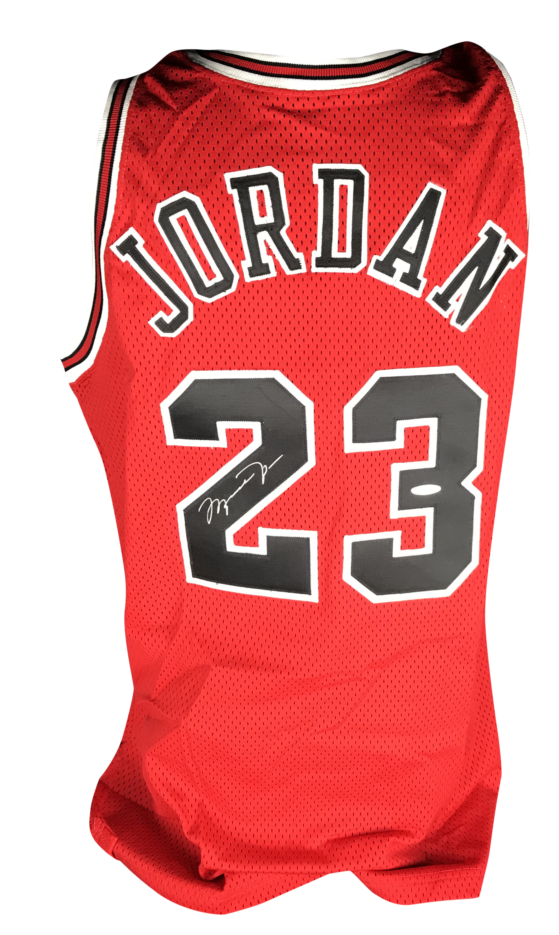 Michael Jordan Signed 1996-97 Pro Cut Chicago Bulls Jersey Upper Deck UDA  COA