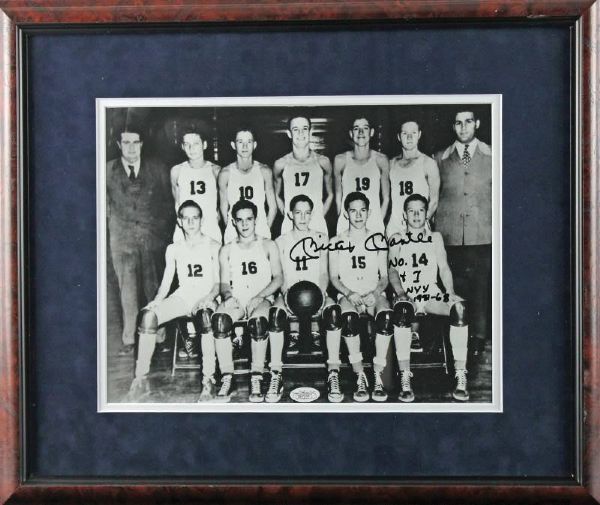 Mickey Mantle Ultra-Rare Signed High School Basketball 11" x 14" Photo w/ One-of-a-Kind Inscription (JSA)