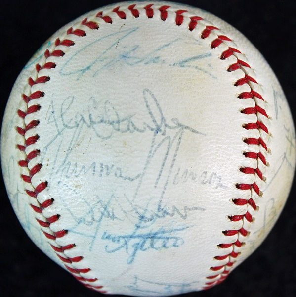 1971 NY Yankees Team Signed OAL (Cronin) Baseball w/ Choice Munson Signature! (JSA)