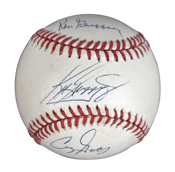 Griffey Family: Ken Griffey Jr/Sr & Brother Craig Signed OAL Baseball! (JSA)