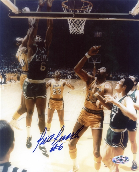 Bill Russell Signed 8" x 10" Color Photograph (Beckett/BAS Guaranteed)