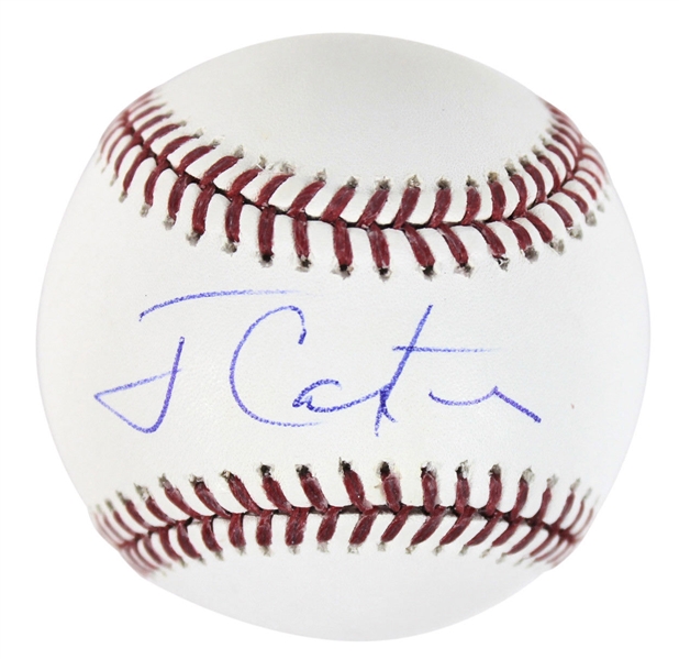 President Jimmy Carter Signed OML Baseball (BAS/Beckett)