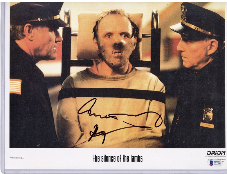 Anthony Hopkins Signed "The Silence of the Lambs" Color 11" x 14" Photograph Sleeve (Beckett/BAS)