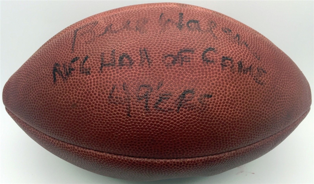 Bill Walsh ULTRA-RARE Signed & Inscribed NFL Leather Football w/ One-of-A-Kind Stats! (PSA/DNA)