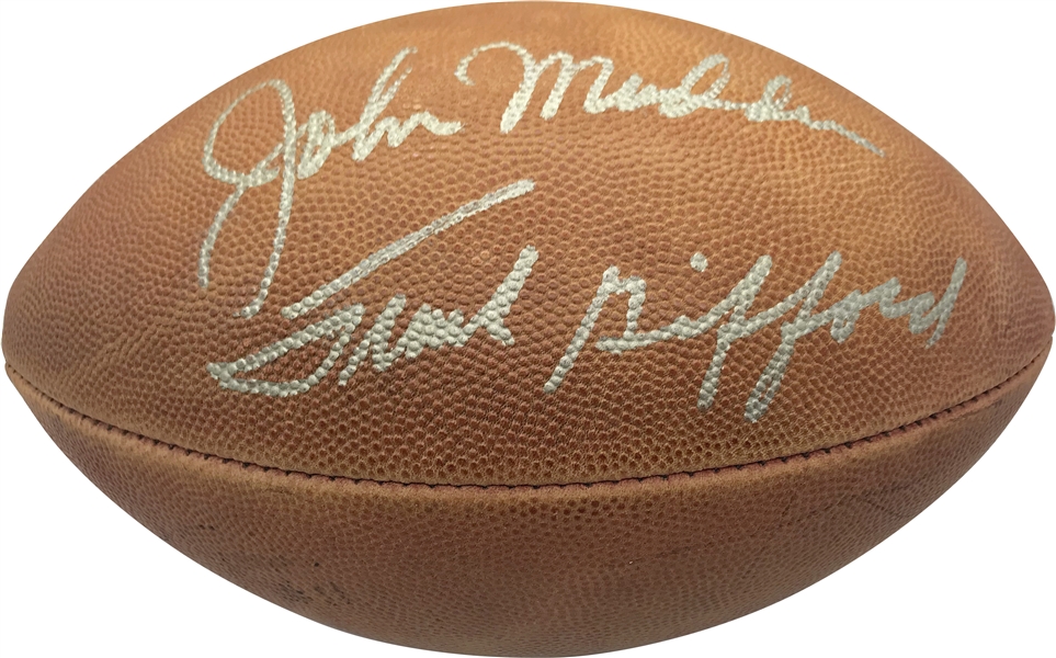 Monday Night Football Legends: John Madden & Frank Gifford Rare Signed NFL Football (Beckett/BAS)