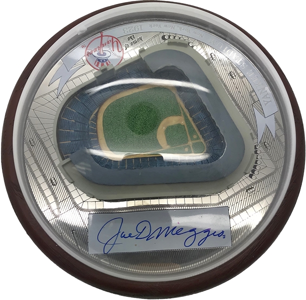 Joe DiMaggio Near-Mint Signed 1997 Old Yankee Stadium 5" Display (Beckett/BAS)