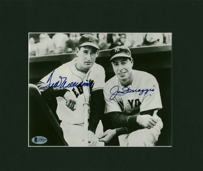 Ted Williams & Joe DiMaggio Near-Mint Signed 8" x 10" Photograph (Beckett/BAS)
