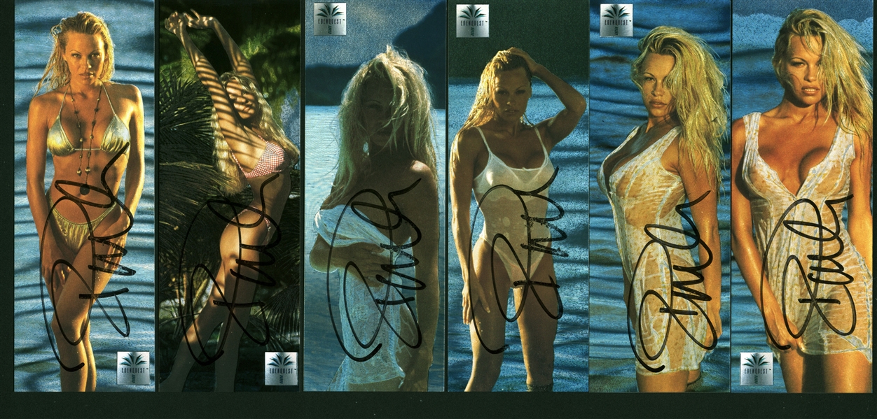 Lot of Fourteen (14) Pamela Anderson Signed 2" x 6" Photographs (Beckett/BAS Guaranteed)