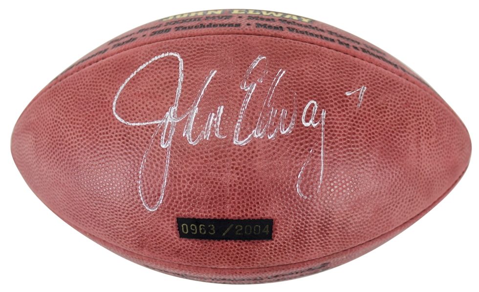 John Elway Signed Ltd. Ed. NFL Official Leather Game Model Football (Fanatics)