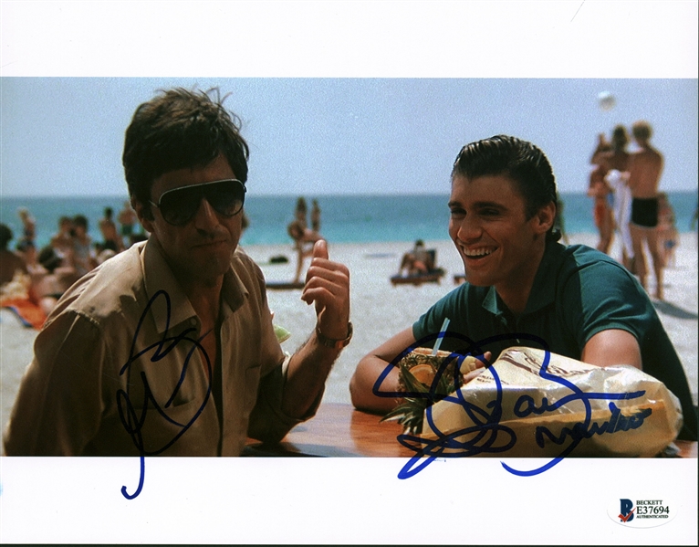 Scarface Dual Signed 8" x 10" Photograph w/ Pacino & Bauer! (Beckett/BAS)
