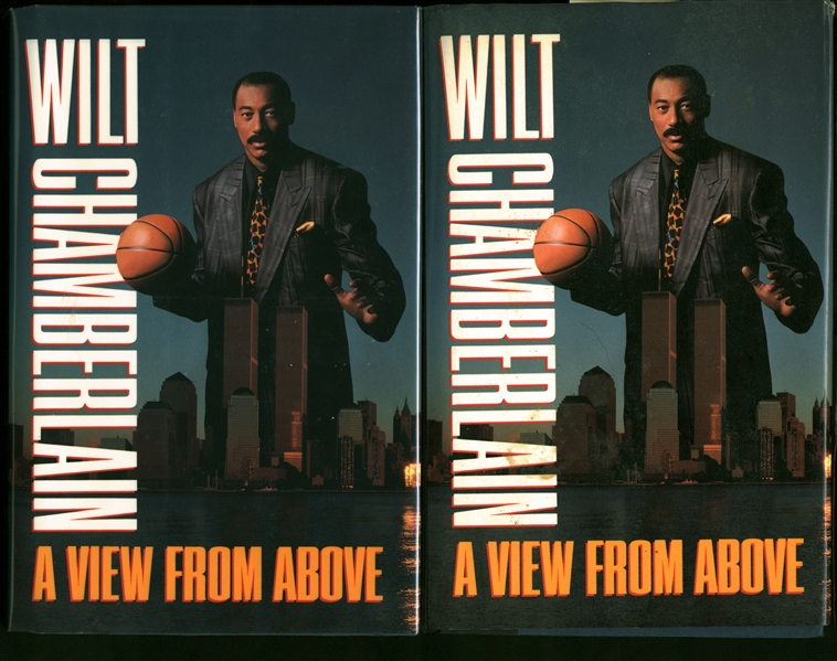 Lot of Two (2) Wilt Chamberlain Signed "A View From Above" Books (Beckett/BAS Guaranteed)