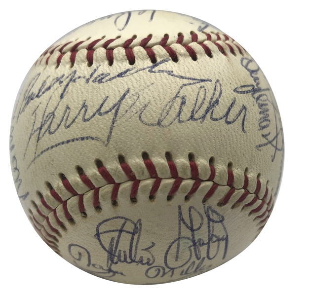 1969 Houston Astros Team Signed ONL Baseball w/ Morgan, Wilson, & Others! (Beckett/BAS Guaranteed)