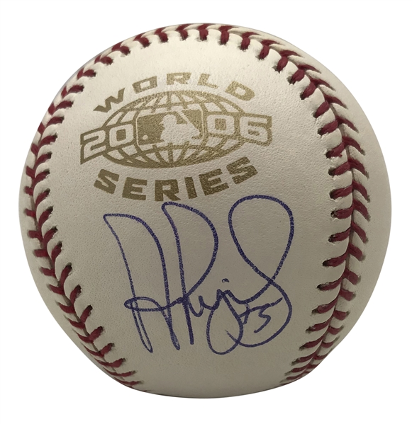 Albert Pujols Signed 2006 World Series OML Baseball (Beckett/BAS Guaranteed)