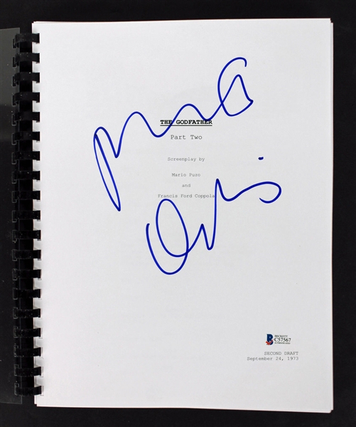 Robert De Niro Signed "The Godfather Part II" Script (BAS/Beckett)