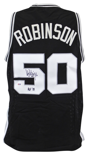 David Robinson Signed "HOF 09" San Antonio Spurs Basketball Jersey (PSA/DNA)