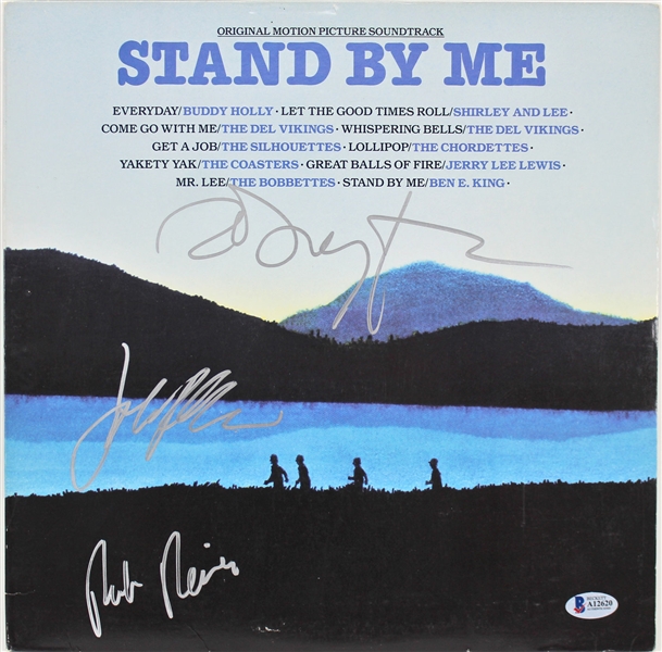 "Stand By Me" Cast Signed Soundtrack Album Cover w/ Reiner, Dreyfuss & Cusack (BAS/Beckett)