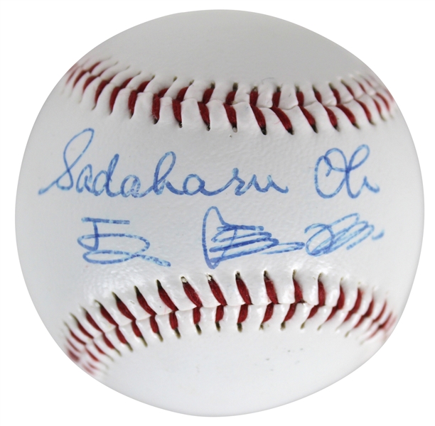 Sadaharu Oh Signed Japanese Baseball with Dual Japanese/English Autographs (Beckett/BAS)