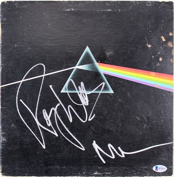Pink Floyd: Roger Waters & Nick Mason Signed "Dark Side of the Moon" Record Album (Beckett/BAS)