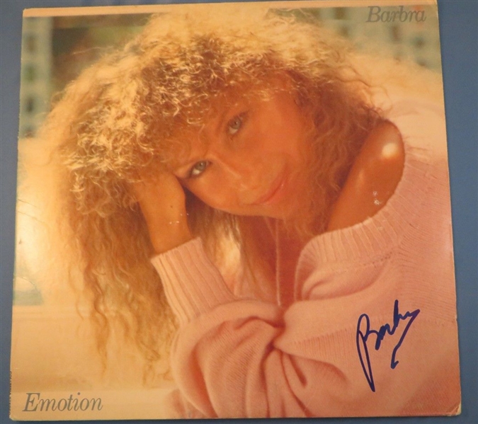 Barbra Streisand Signed Album Cover: "Emotion" (JSA)