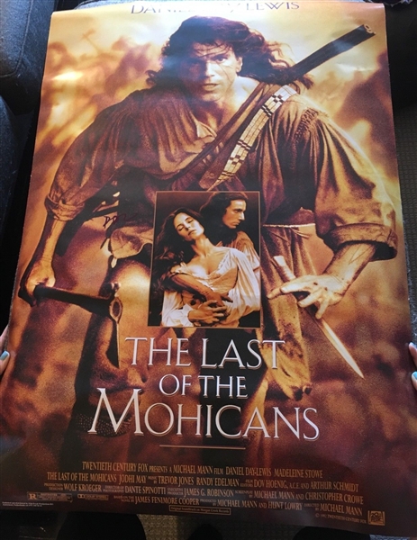Daniel Day-Lewis Signed 27" x 30" "Last of the Mohicans" Movie Poster (BAS/Beckett)