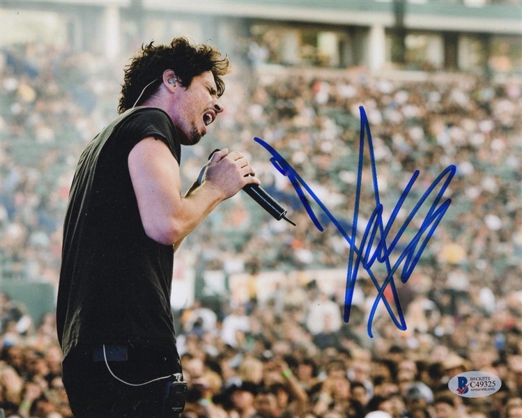 Soundgarden: Chris Cornell Signed 8" x 10" Color On-Stage Photograph (BAS/Beckett)