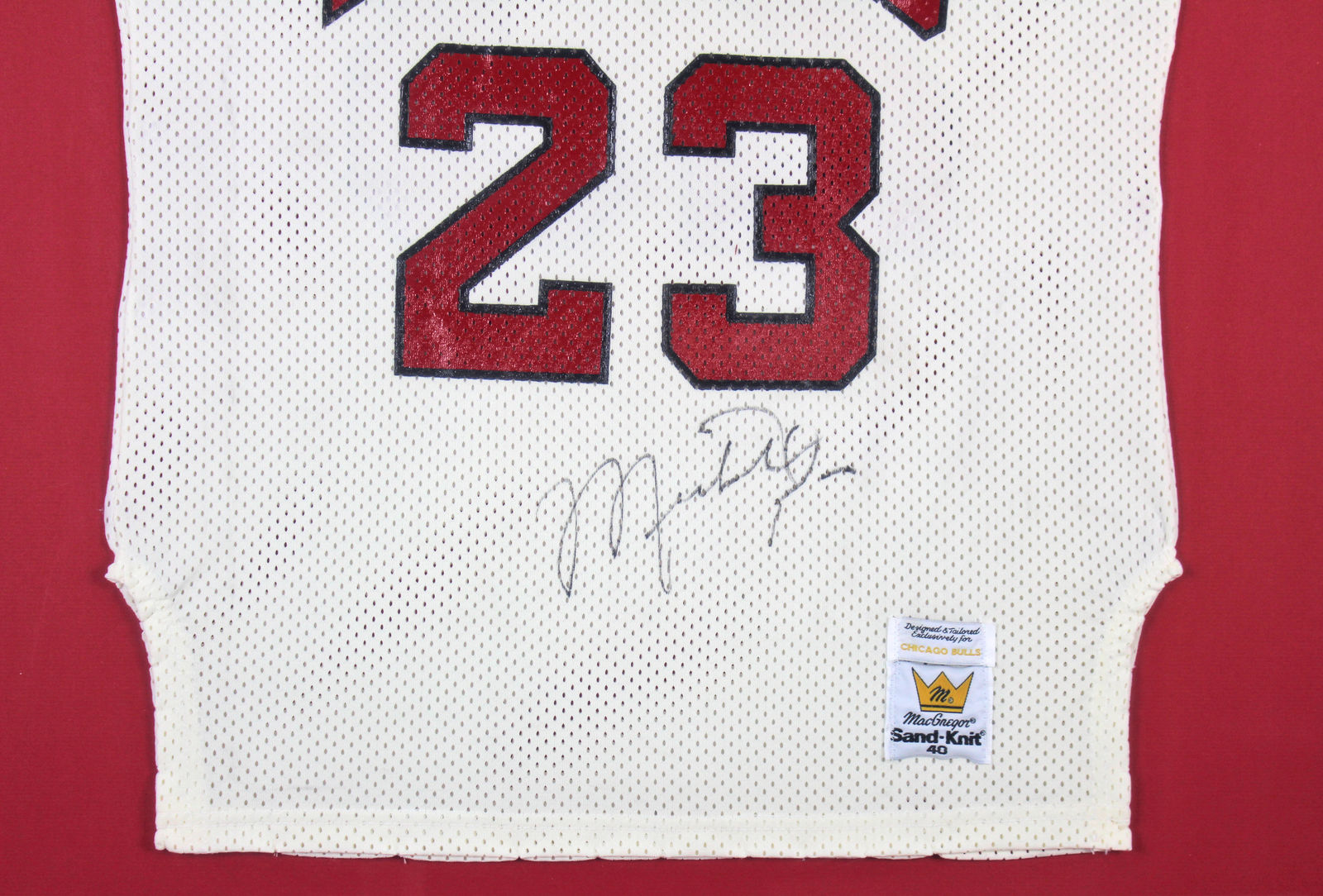 Michael Jordan Signed 1980's Sand Knit Chicago Bulls Game Model Jersey —  Showpieces Sports