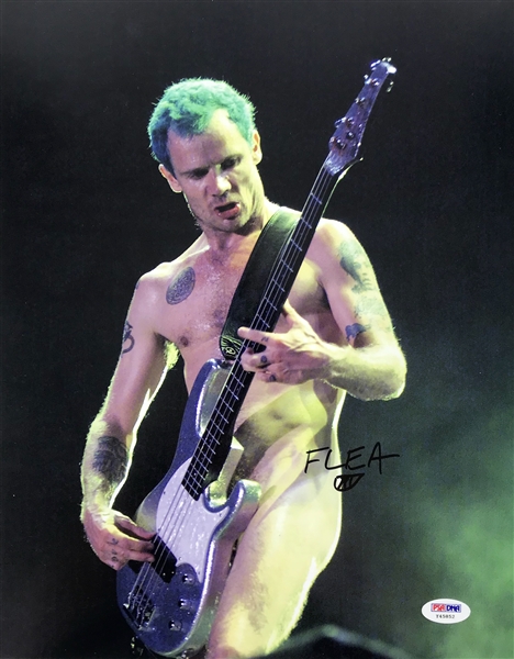 RHCP: Flea In-Person Signed 11" x 14" Color Photo (PSA/DNA)
