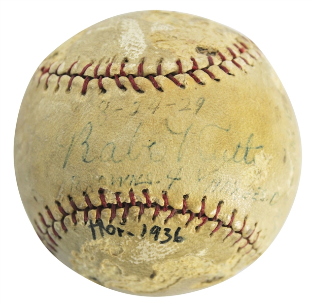 Babe Ruth Vintage Single Signed Baseball (PSA/DNA)
