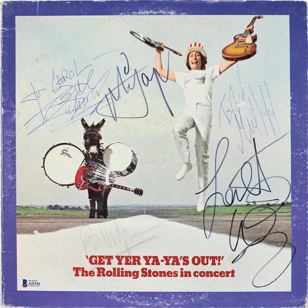 The Rolling Stones Rare Group Signed "Get Yer Ya-Yas Out" Record Album (BAS/Beckett)