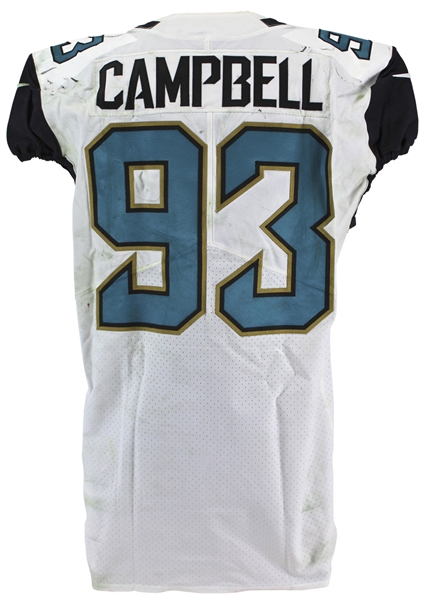 Calais Campbell Game Used Jacksonville Jaguars 2018 Playoff Jersey w/ Outstanding Use! (Fanatics)