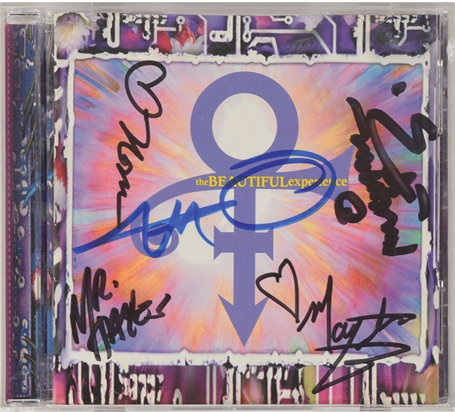 Prince & Friends Multi-Signed "The Beautiful Experience" CD Cover w/ Rare "Love" Symbol Autograph! (BAS/Beckett Encapsulated)