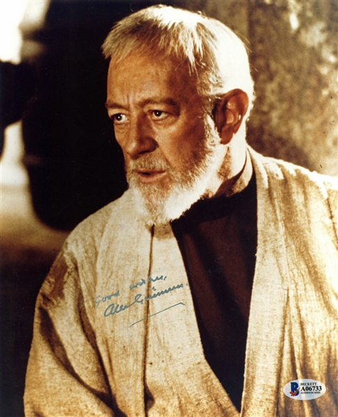 Alec Guinness Signed 8" x 10" Color Photograph as Obi Wan Kenobi (BAS/Beckett)