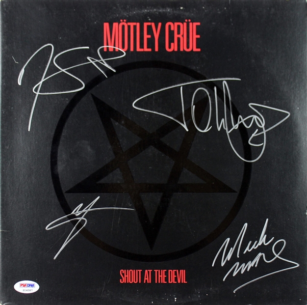 Motley Crue Group Signed "Shout at the Devil" Album (PSA/DNA)