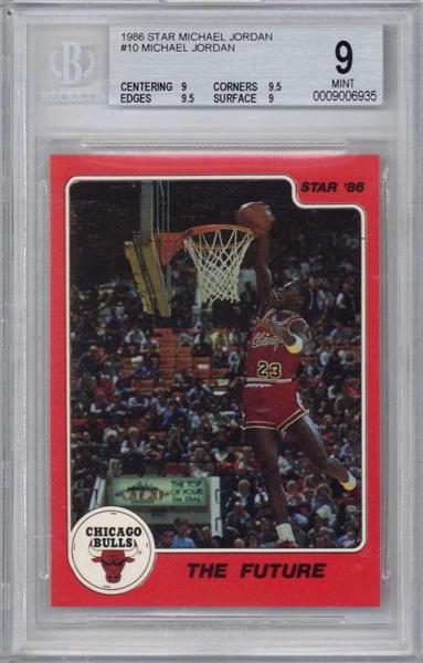 Michael Jordan 1986 Star #10 Basketball Card - Beckett/BGS MINT 9!